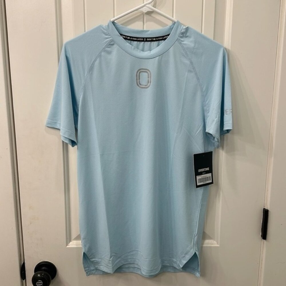 Overtime dri-fit tee light blue size S adult NWT
